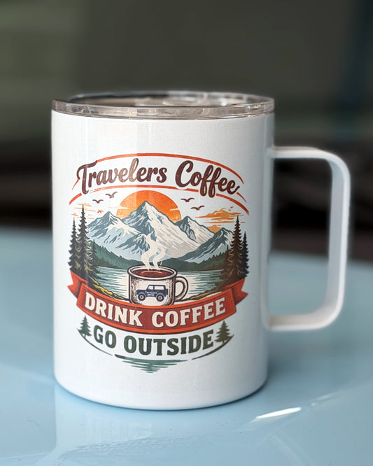 12oz Stainless Steel Tumbler - Go Outside